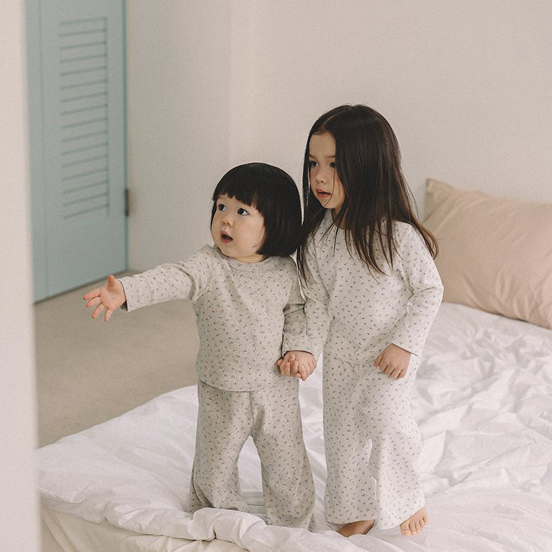 Toddler Mel SP26 Floral Pointelle Long Sleeve Tee and Wide Pants Set (1-8y) - 2 Colors - AT NOON STORE