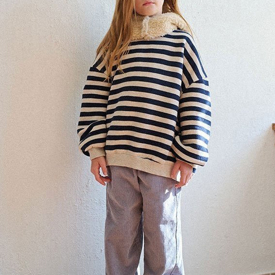 Toddler Soft Brushed Cotton Stripe Sweatshirt (15m-7y) -2 Colors