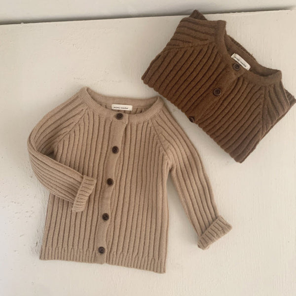 Baby Rib-Knit Cardigan (8-24m) - 3colors