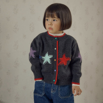 Kids F26 Star Jacquard Knit Cardigan (3-9y) - 2 Colors