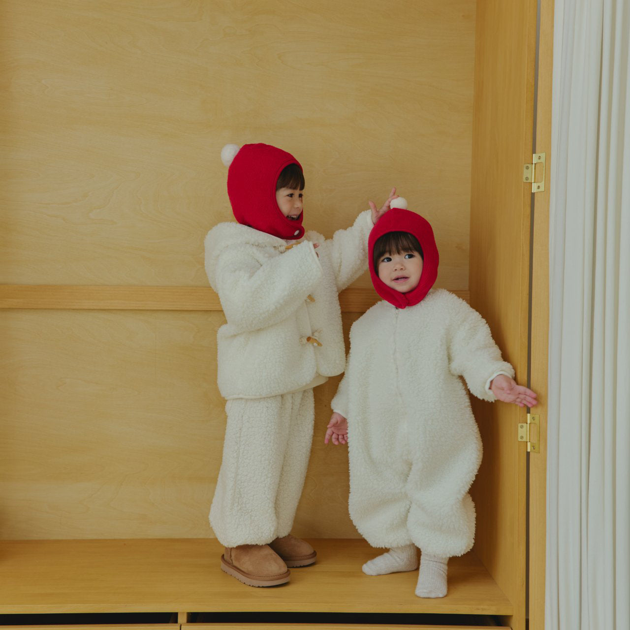 Baby Land W25 Sherpa Zip-Up Jumpsuit (4-18m) - 2 Colors