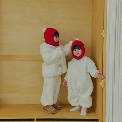 Baby Land W25 Sherpa Zip-Up Jumpsuit (4-18m) - 2 Colors