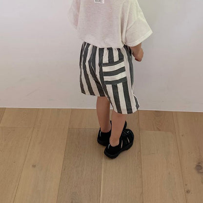 Toddler SS26 Stripe Shorts (1-7y)- 3 Colors