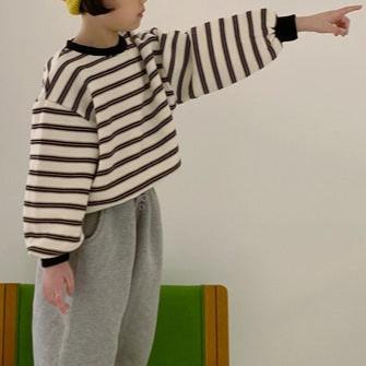 Toddler W24 Brushed Fabric Stripe Sweatshirt (1-6y) - 3 Colors