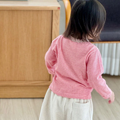 Kids W26 Cozy Stripe Long Sleeve Top (18m-10y) - 2 Colors