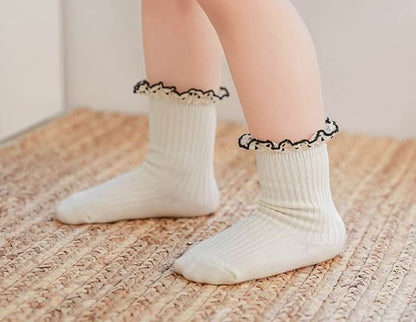 Baby Toddler Heart Lace Frill Socks (1-13y) - 5 Colors - AT NOON STORE