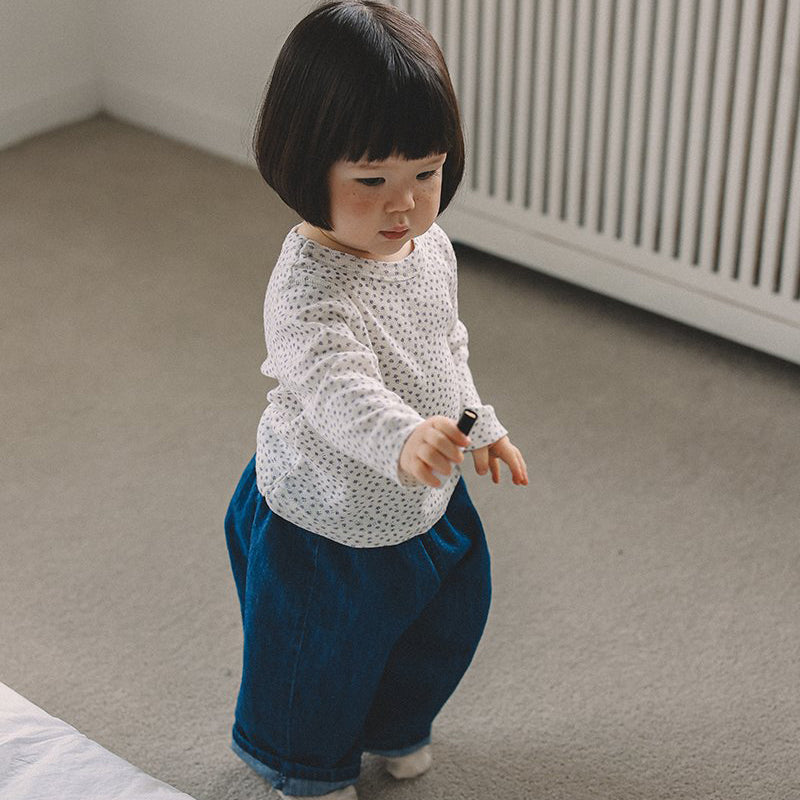 Toddler Mel SP26 Floral Pointelle Long Sleeve Tee (1-8y) - 3 Colors - AT NOON STORE