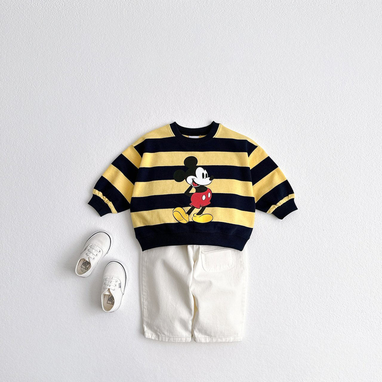 Toddler Disney Mickey Mouse Stripe Sweatshirt (1-6y) - 3 Colors