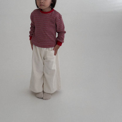 Toddler Bella F25 Ribbed Stripe Long Sleeve Top (1-6y) - 2 Colors - AT NOON STORE