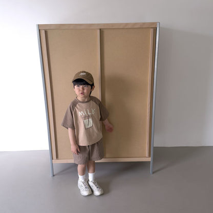 Toddler SS26 Milk Raglan Short Sleeve Top (1-7y) - 2 Colors - AT NOON STORE
