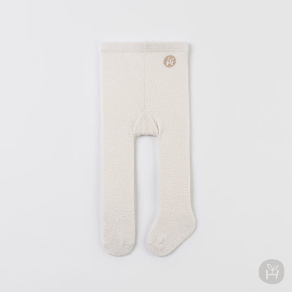 Baby Toddler Winter Plain Tights (0-24m) - Ivory