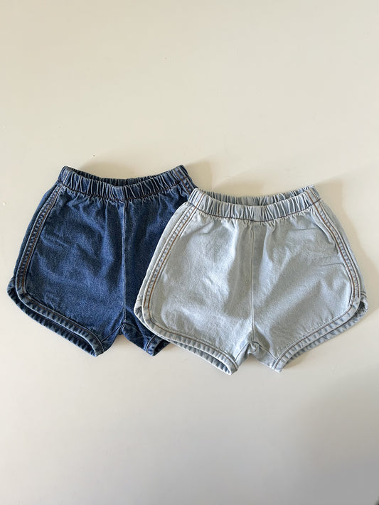 Toddler Bella SS25 Dolphin Hem Denim Shorts (1-6y) - 2 Colors