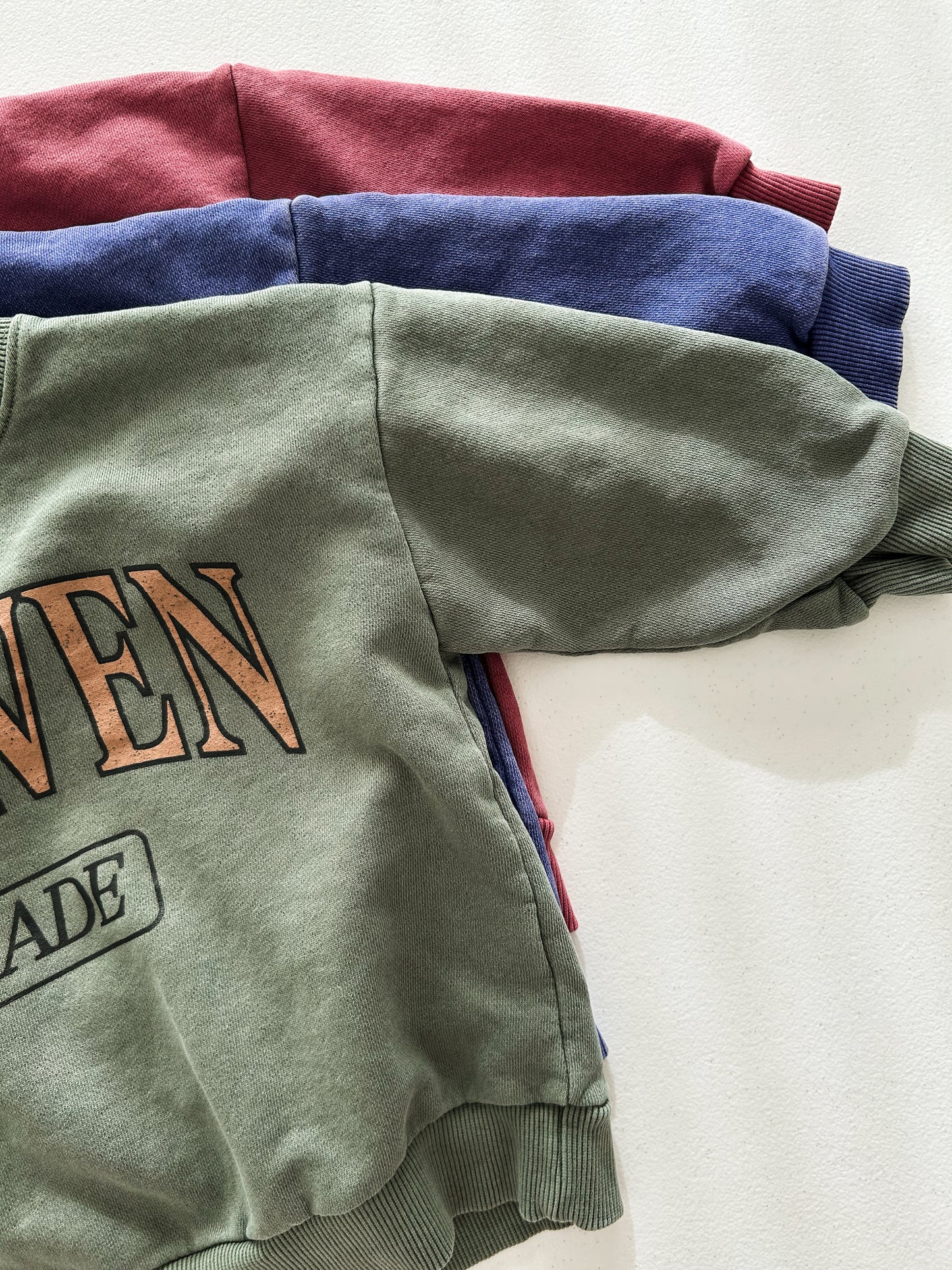 Kids Adult 'Heaven Made' Garment Dyed Long Sleeve Sweatshirt (1-7y, Adult) - 3 Colors