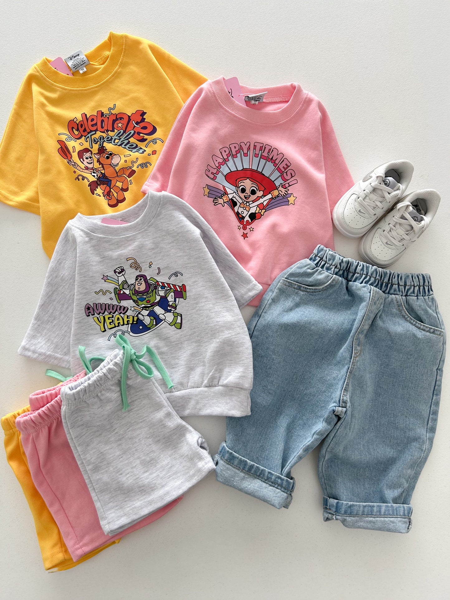 Toddler Toy Story Characters Short Sleeve Top and Shorts Set (18m-6y) - 3 Colors - AT NOON STORE