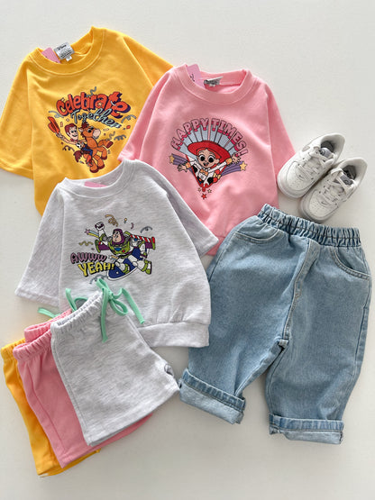 Toddler Toy Story Characters Short Sleeve Top and Shorts Set (18m-6y) - 3 Colors - AT NOON STORE