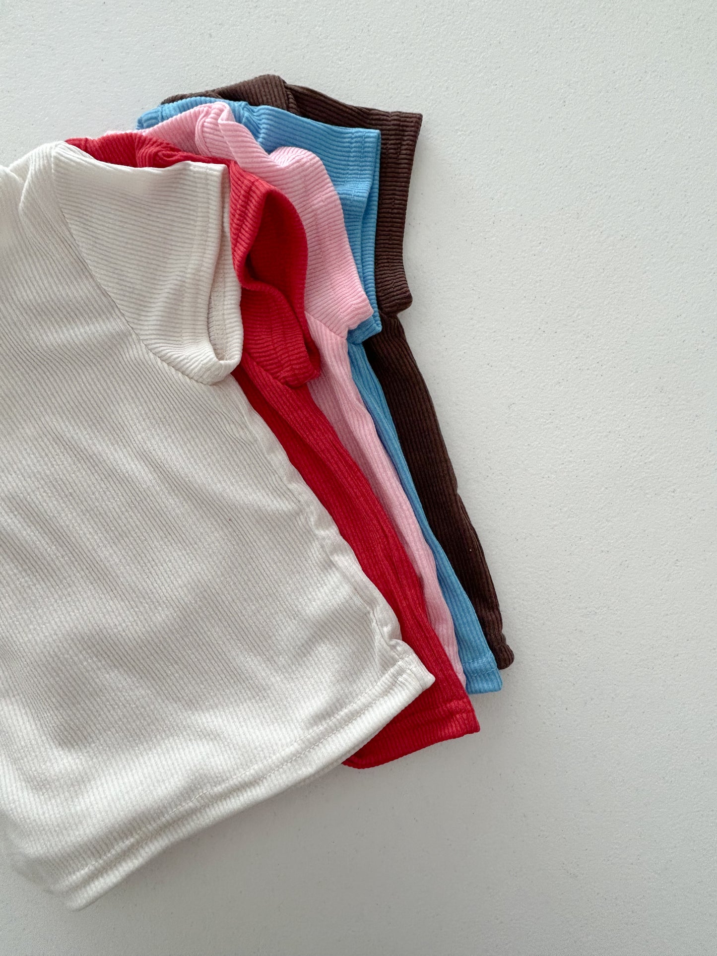 Toddler SS26 Ribbed Short Sleeve Top (6m-6y) - 5 Colors - AT NOON STORE