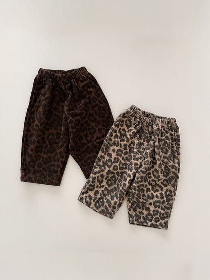 Toddler Leopard Corduroy Pull-on Pants  (1-7y) - 2 Colors