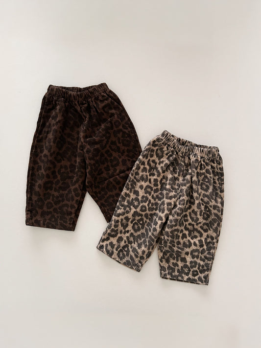 Toddler Leopard Corduroy Pull-on Pants  (1-7y) - 2 Colors