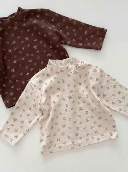 Toddler W25 Floral Mock Neck Long Sleeve Top (1-7y) - 2 Colors