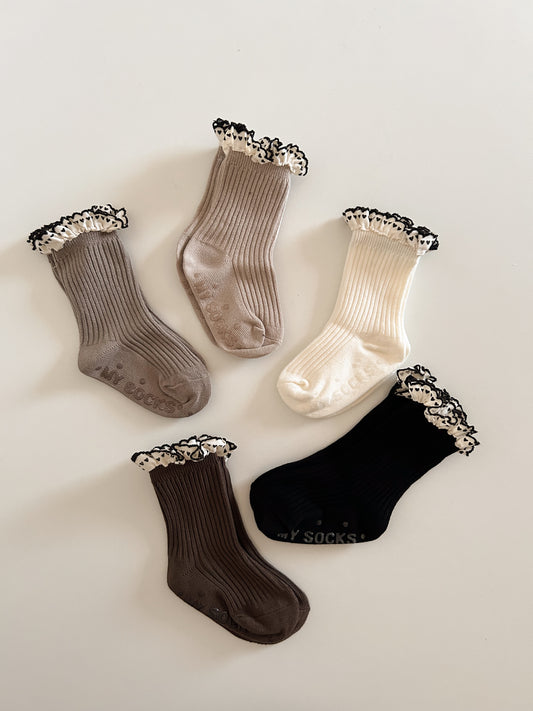 Baby Toddler Heart Lace Socks (1-13y) - 5 Colors