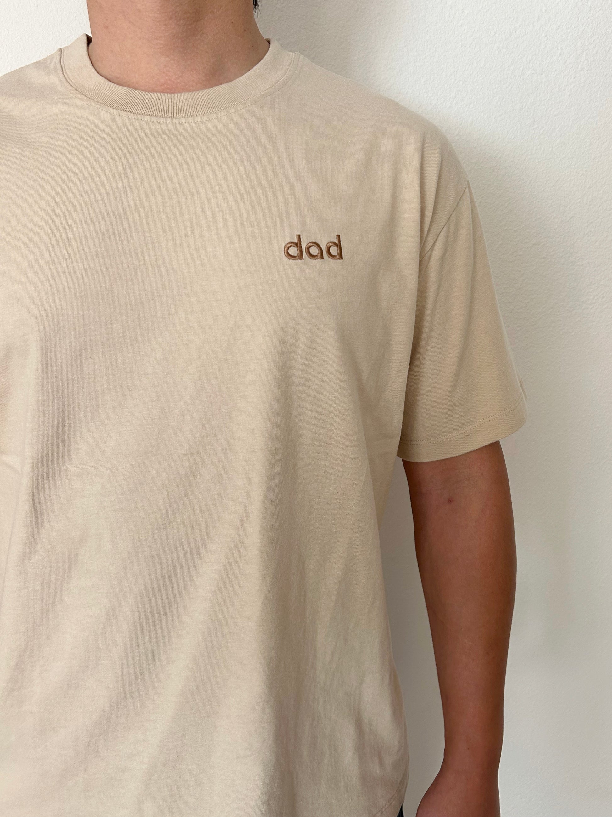 Adult Family Embroidery "dad" T-Shirt - 3 Colors - AT NOON STORE