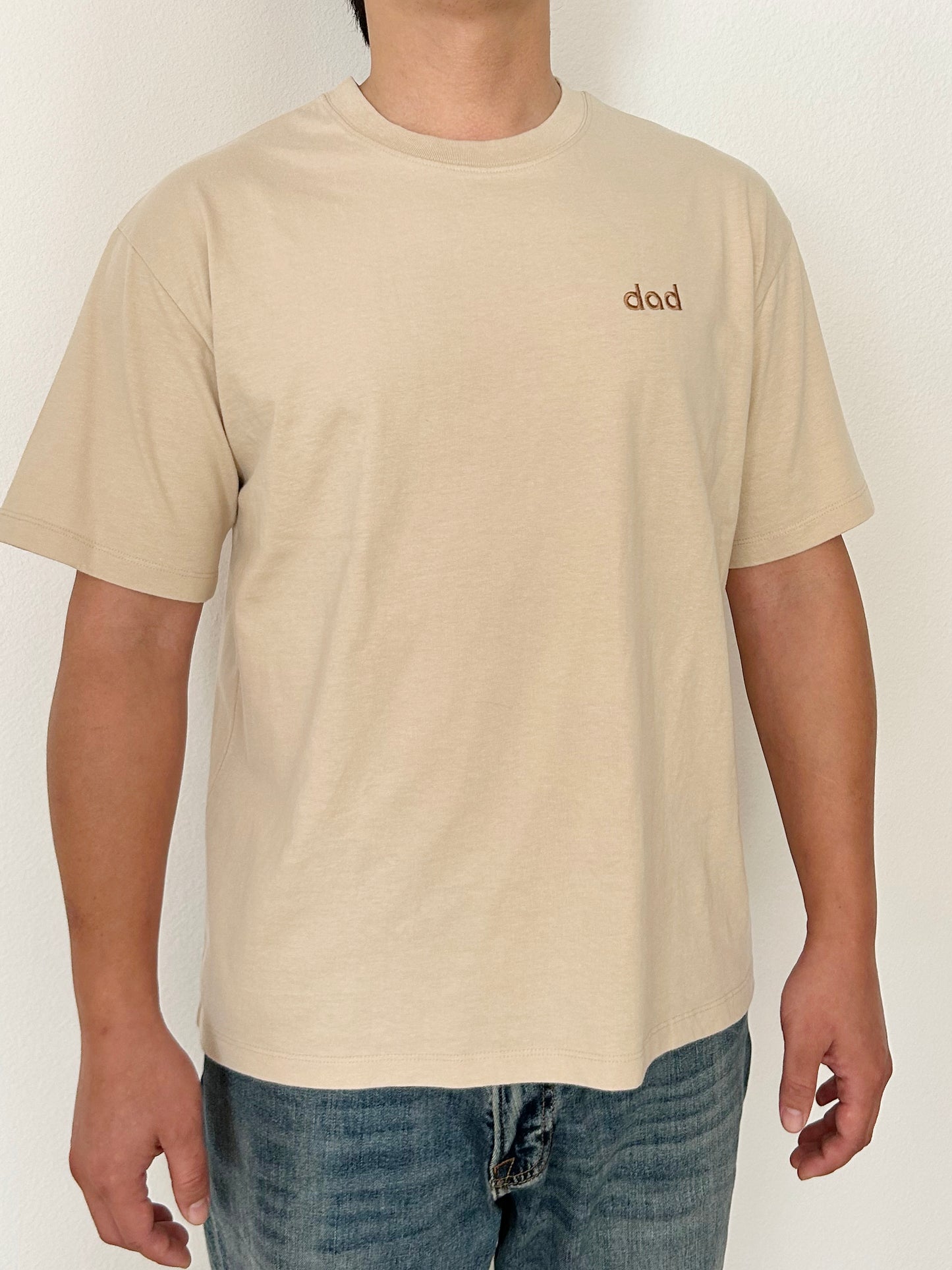 Adult Family Embroidery "dad" T-Shirt - 3 Colors - AT NOON STORE