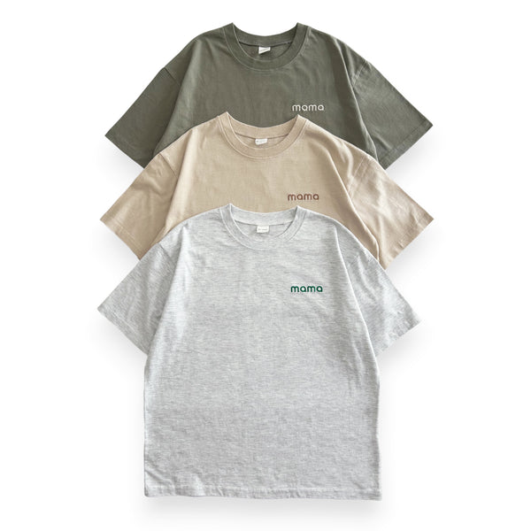 Adult Family Embroidery "mama" T-Shirt - 3 Colors