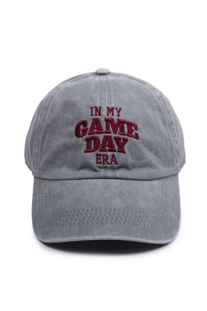 Adult In My Gameday Era Embroidery Baseball Cap -Grey