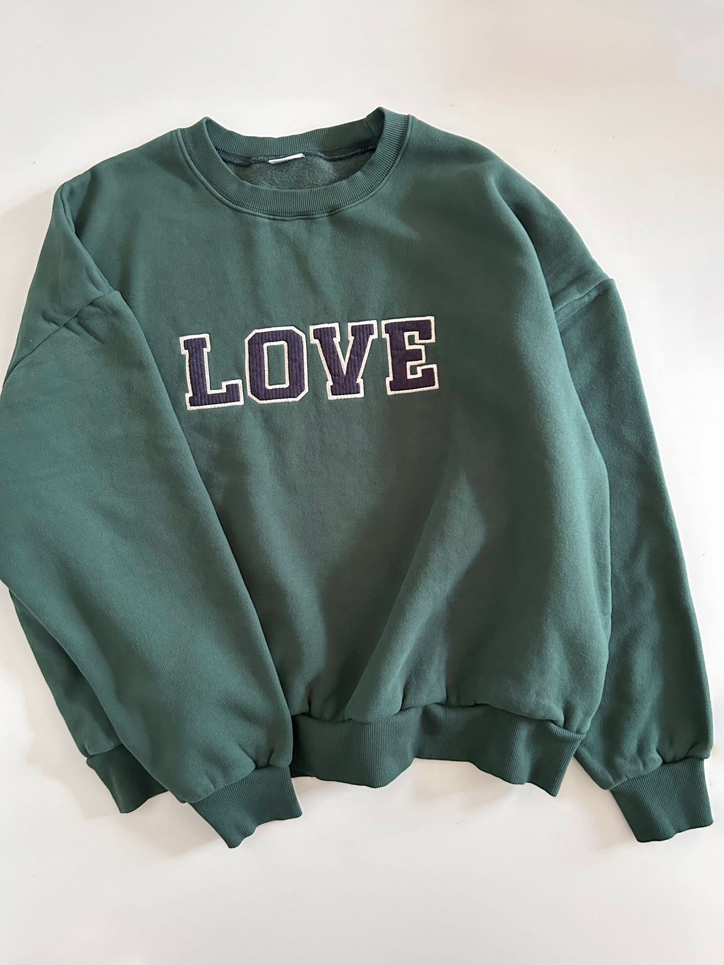 [At Noon Exclusive]] Mom Corduroy Embroidery  LOVE Sweatshirt (One Size) - 2 Colors - AT NOON STORE