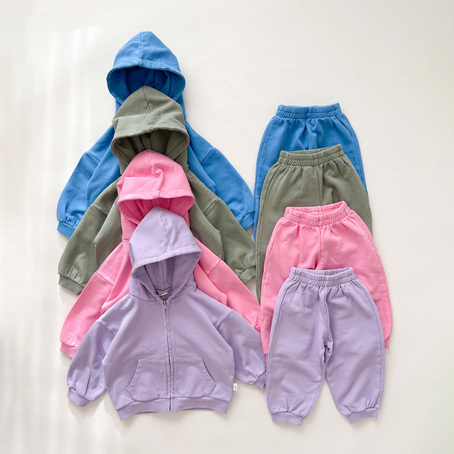 [At Noon Original Design] Kids Pigment Dyed Zip-up Hoodie (1-6y) - 4 Colors