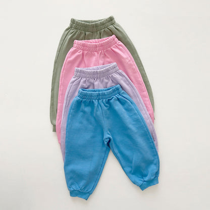 [At Noon Original Design] Kids Pigment Dyed Basic Jogger Pants (1-6y) - 4 Colors - AT NOON STORE