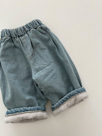Toddler W25 Fleece Lined Pull-on Denim Pants (4m-6y) - Denim