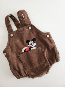 Baby 23F Mickey Embroidery Shortalls (3-18m) - 2 Colors