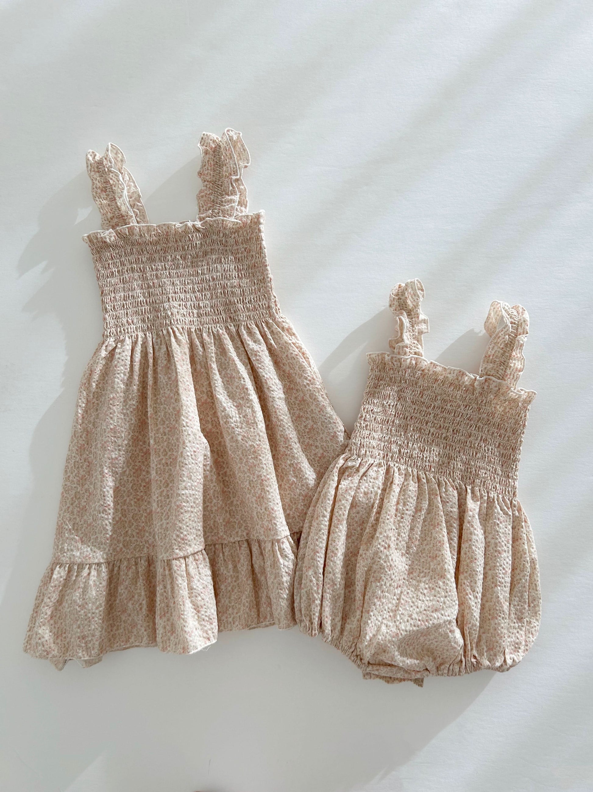 Baby Ann Sleeveless Smocked Bodice Romper (3-18m) - 3 Colors - AT NOON STORE
