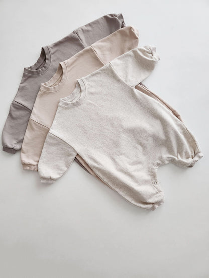 Baby At Noon Bubble Jumpsuit (9-15m) - Oatmeal - AT NOON STORE