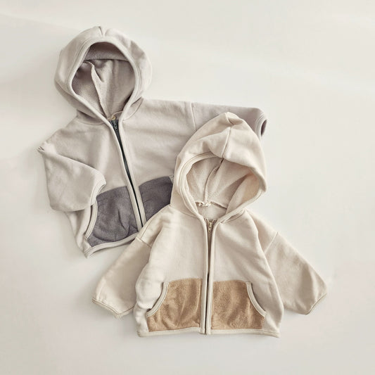 Baby BH Colorblock Pocket Zip-Up Hoodie (3-18m) - 2 Colors - AT NOON STORE