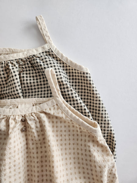 Baby BH Sleeveless Gingham Bubble Romper (3-18m) - 2 Colors