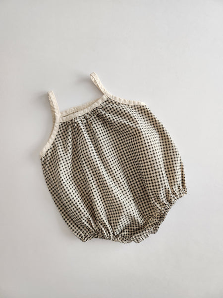 Baby BH Sleeveless Gingham Bubble Romper (3-18m) - 2 Colors