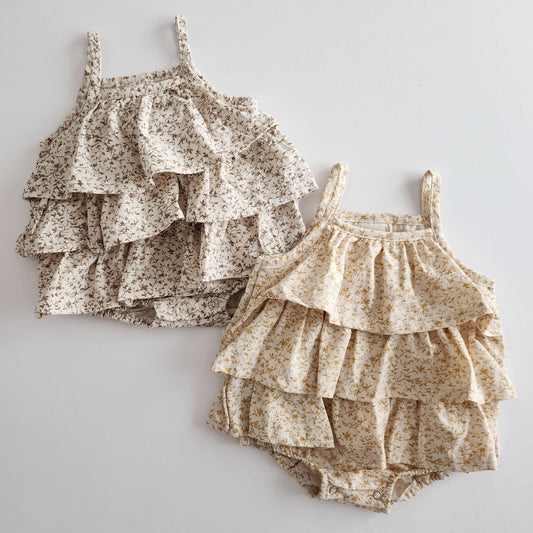 Baby BH Tiered Ruffle Floral Print Romper