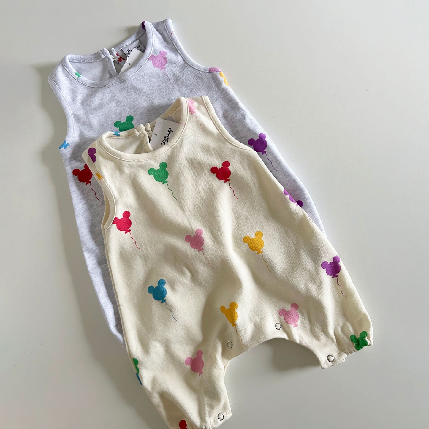 Baby Balloon Print Cotton Sleeveless Jumpsuit (3-24m) - 2colors - AT NOON STORE
