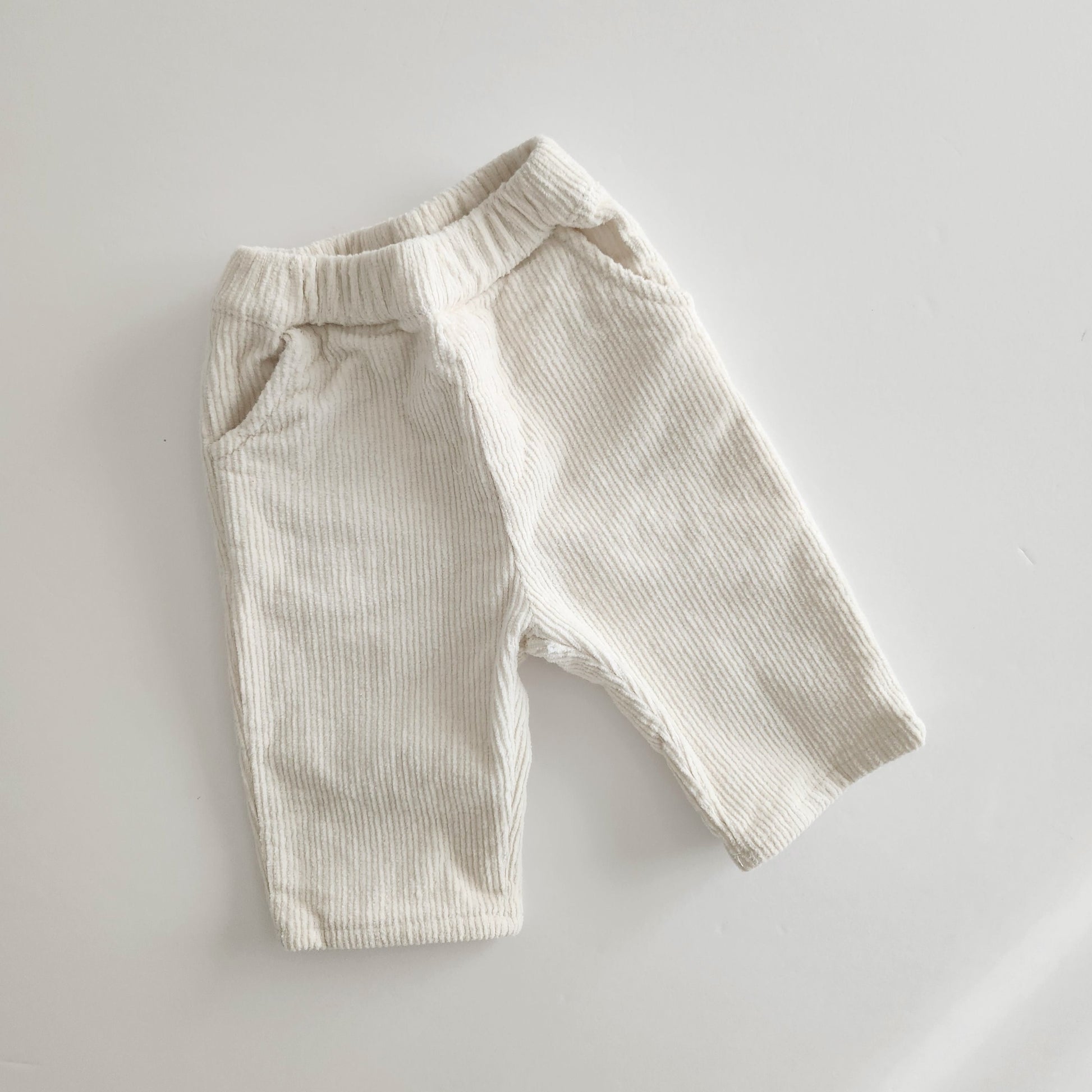 Baby Corduroy Pull-on Pants (0-36m) - Ivory - AT NOON STORE