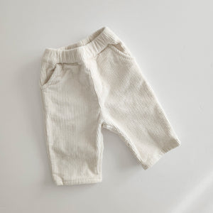 Baby Corduroy Pull-on Pants (0-36m) - Ivory
