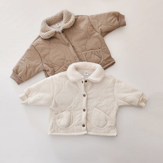 Toddler Fleece-Lined Quilted Sherpa Jacket (6m-3y) - 2 Colors - AT NOON STORE