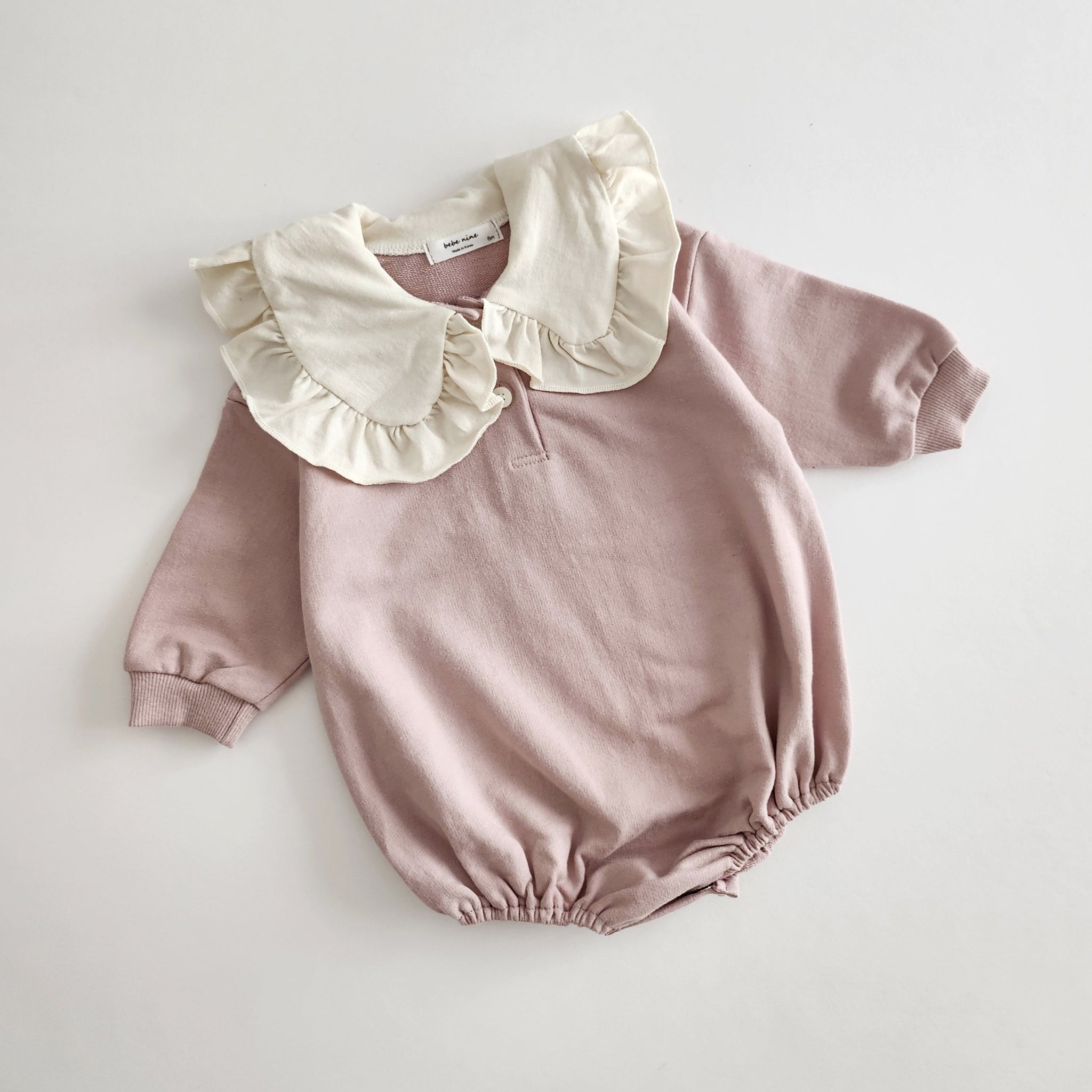 Baby Frill Collar Romper  (3-18m) - Pink