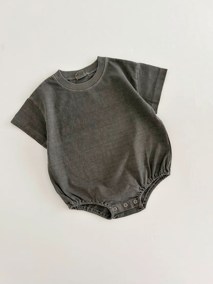 Baby Garment-Dyed T-Shirt Romper (3-18m) - 4 Colors - AT NOON STORE