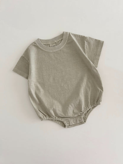 Baby Garment-Dyed T-Shirt Romper (3-18m) - 4 Colors - AT NOON STORE