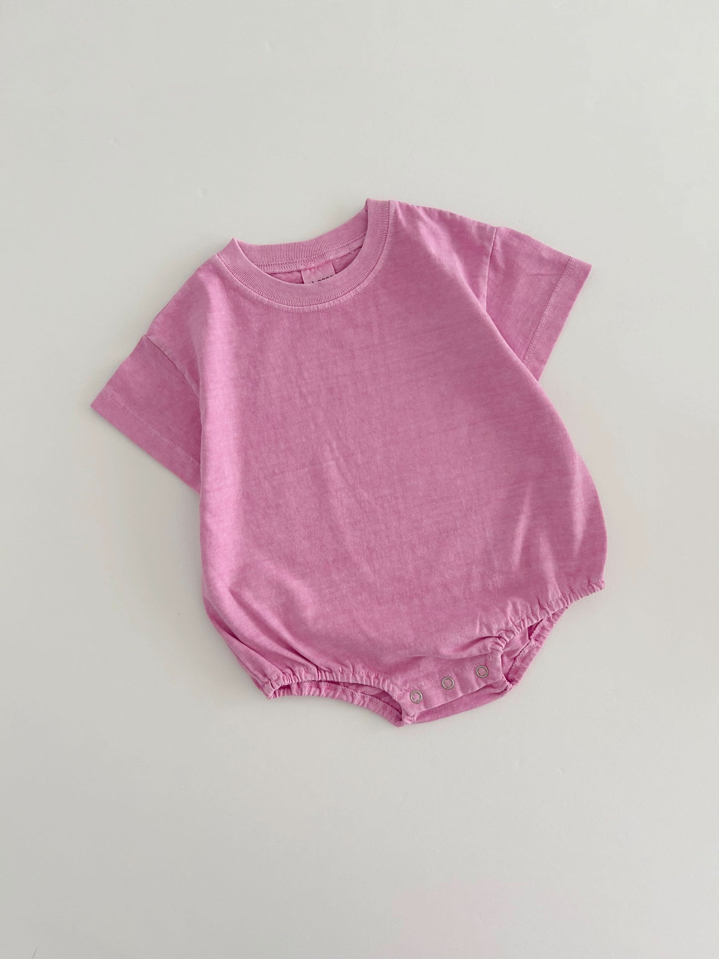 Baby Garment-Dyed T-Shirt Romper (3-18m) - 4 Colors - AT NOON STORE