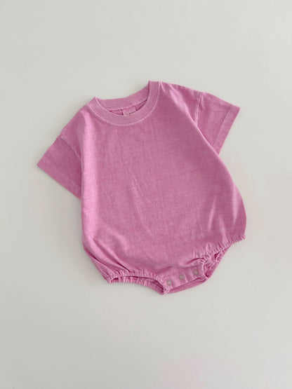 Baby Garment-Dyed T-Shirt Romper (3-18m) - 4 Colors - AT NOON STORE