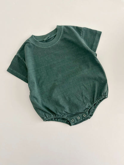 Baby Garment-Dyed T-Shirt Romper (3-18m) - 4 Colors - AT NOON STORE
