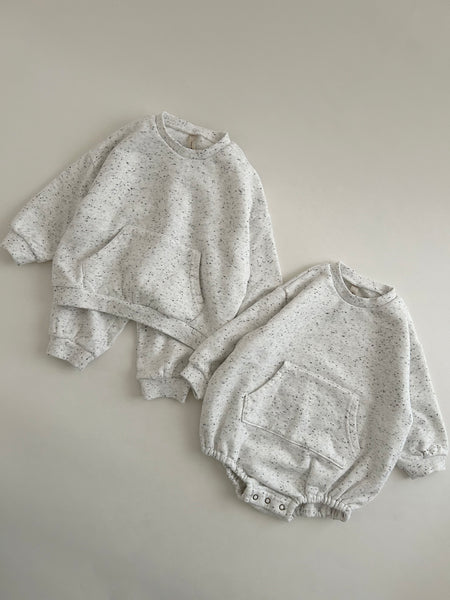 Toddler Kangaroo Pocket Confetti Sweatshirt and Jogger Pants Set (1-6y) - 2 Colors